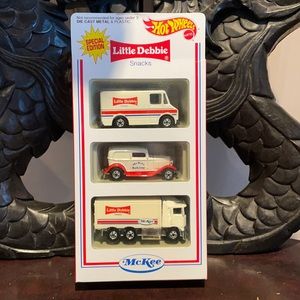 Hot Wheels, Little Debbie special edition. Three cars.